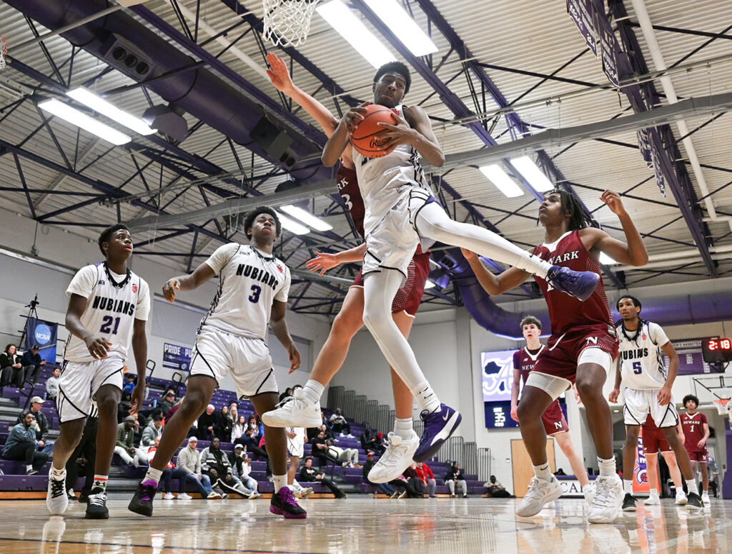 Africentric's Rohaun Harris rebounds