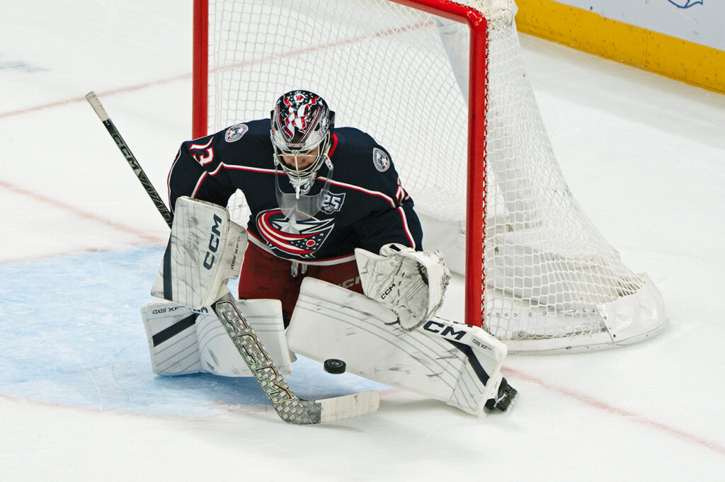 CBJ's Jet Greaves makes save