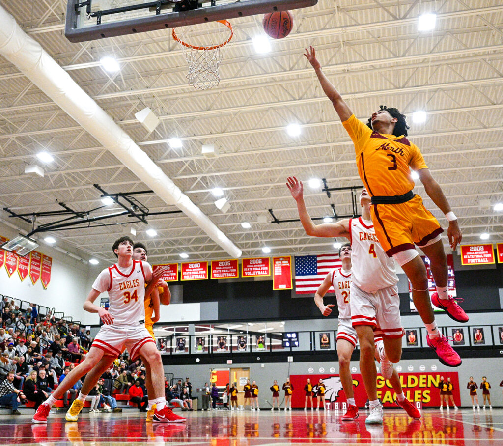 Westerville North's Elijah McCree scores