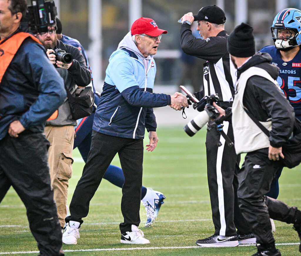 Lt. Governor Jim Tressel greets official