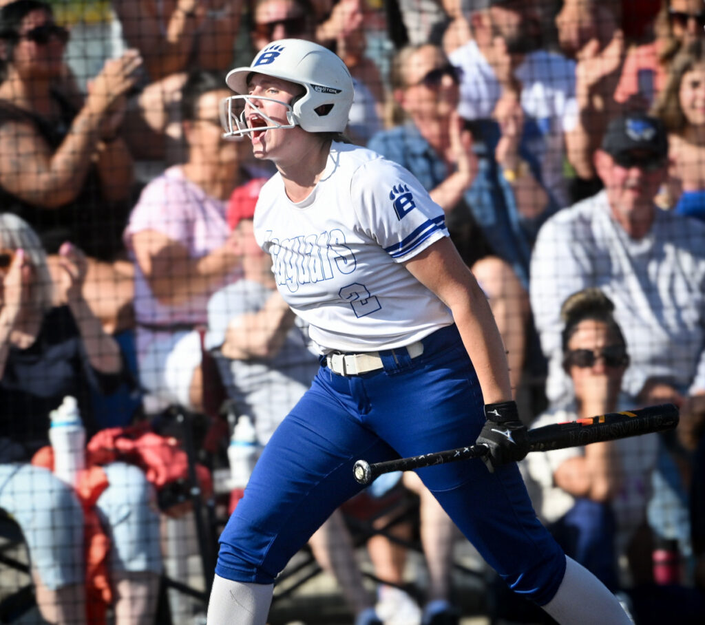 Bradley's Sammie Moody celebrates