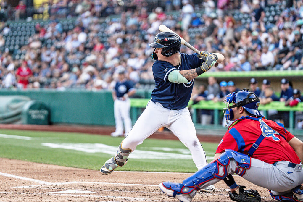 Clippers' Cooper Ingle at bat courtesy Sarah Harris