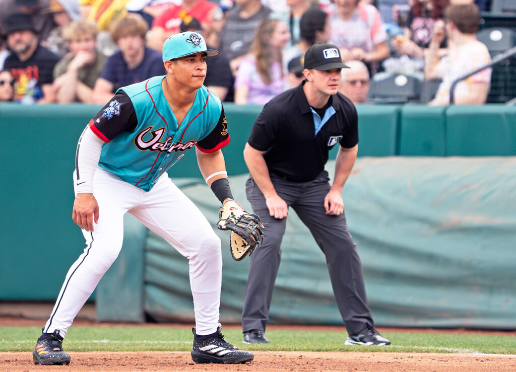 Clippers Juan Brito at first