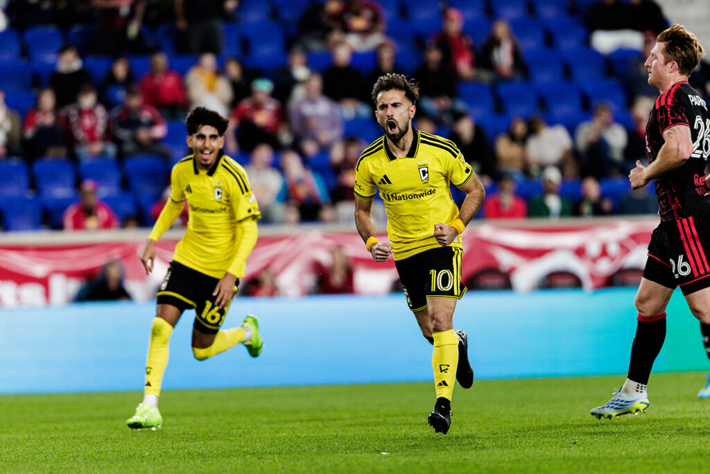 Crew's Diego Rossi celebrates