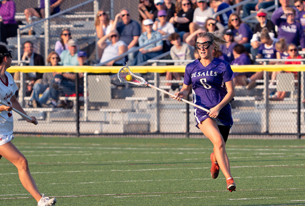 DeSales' Caroline Cross looks to pass