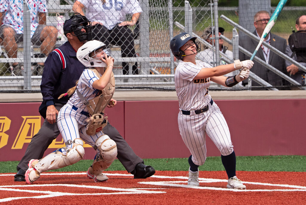 Lancaster's Lana Prince watches home run
