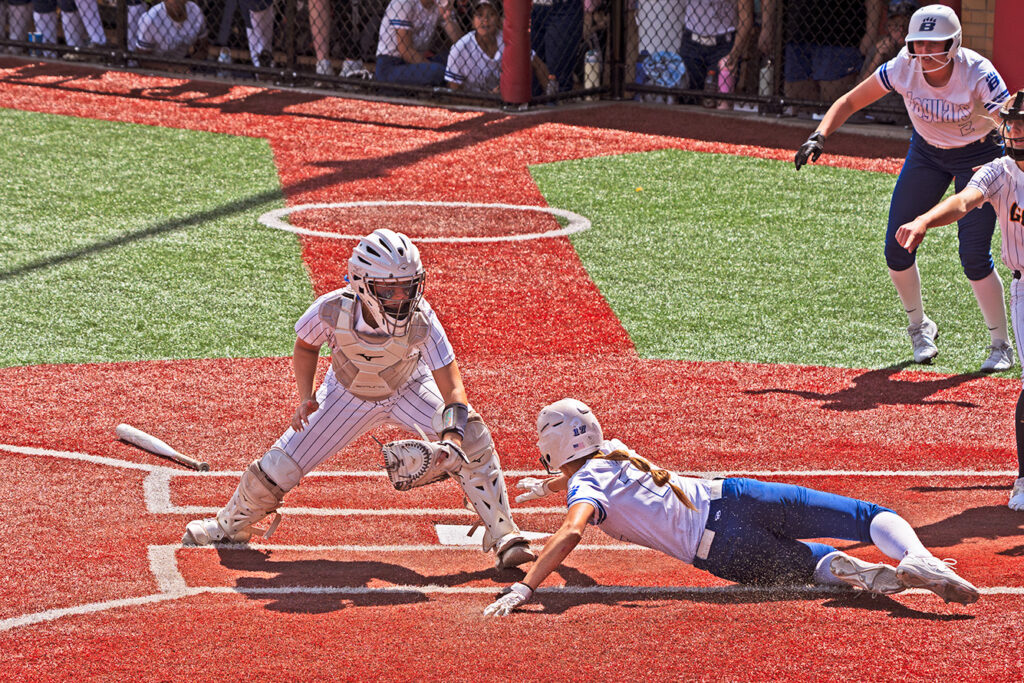 Bradley's Sophia Lopez slides into home