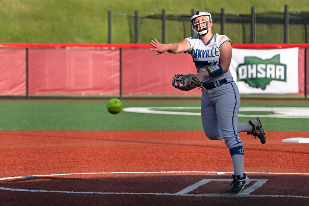 Danville's Addy Bocock pitches
