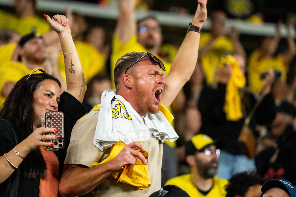 Crew fans celebrate PK