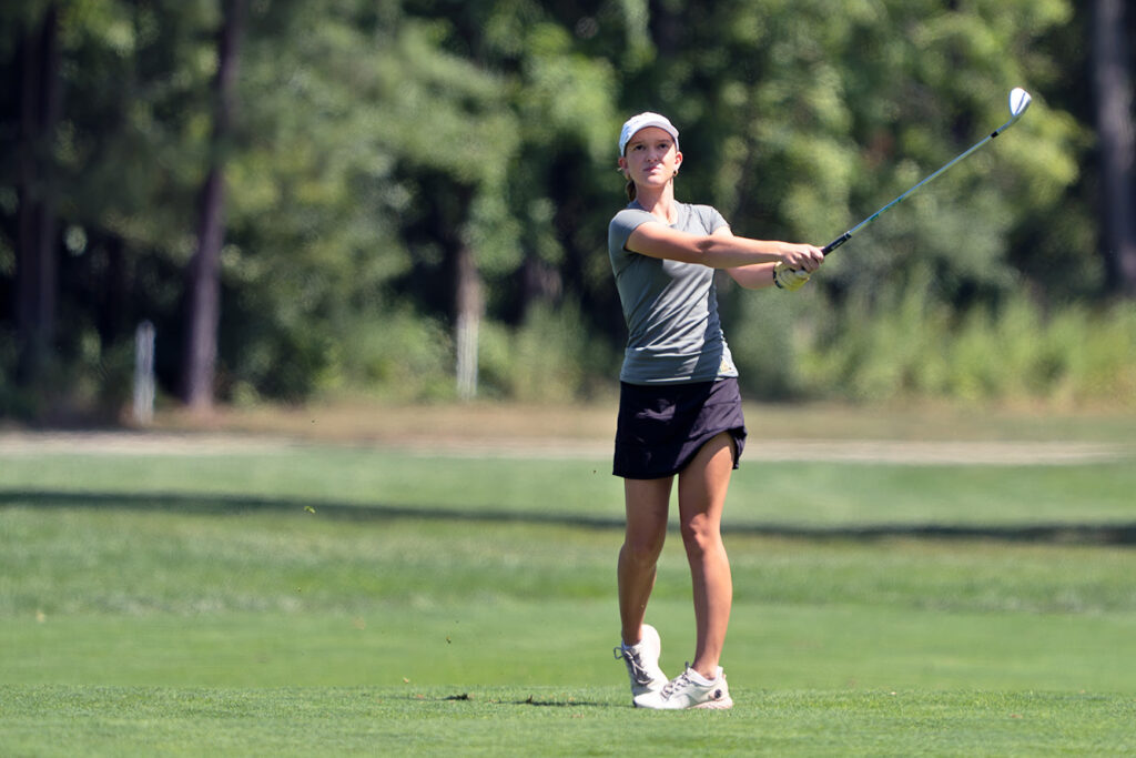 Dublin Jerome's Adella Pawlowski watches approach