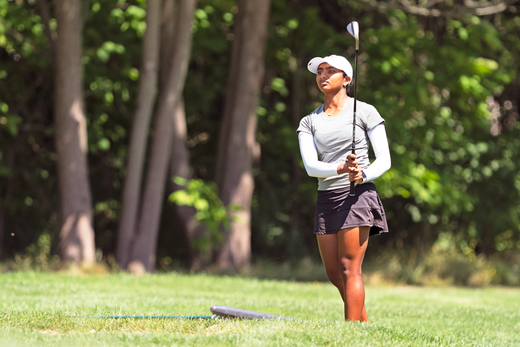 Dublin Jerome's Nikitha Suresh watches shot