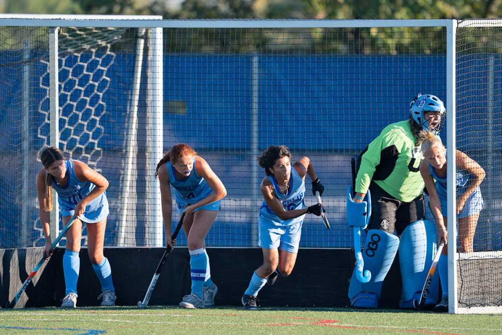 Berlin's defense ready to defend corner shot