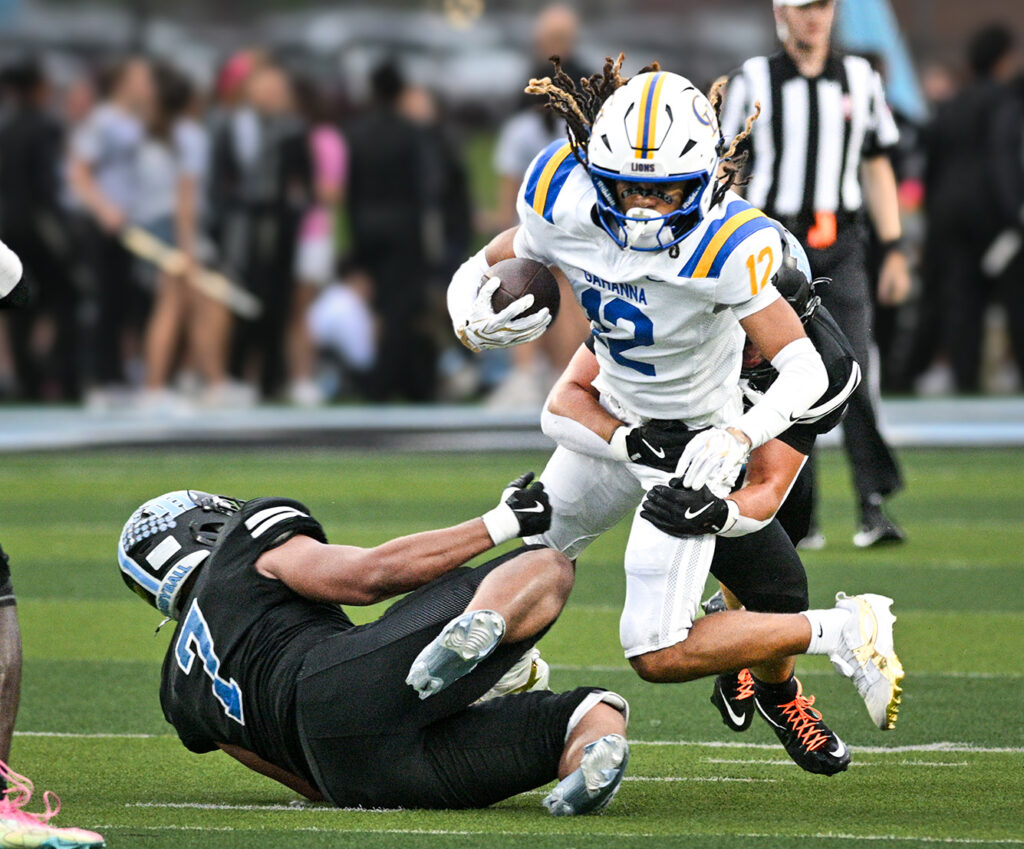 Gahanna's Marki Wallace runs after catch