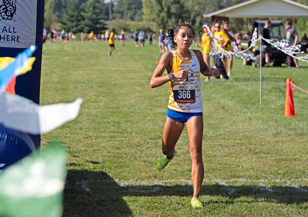 Gahanna girls cross country's Abigail Young finishes first