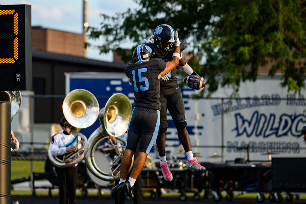 Hilliard Darby players celebrate touchdown
