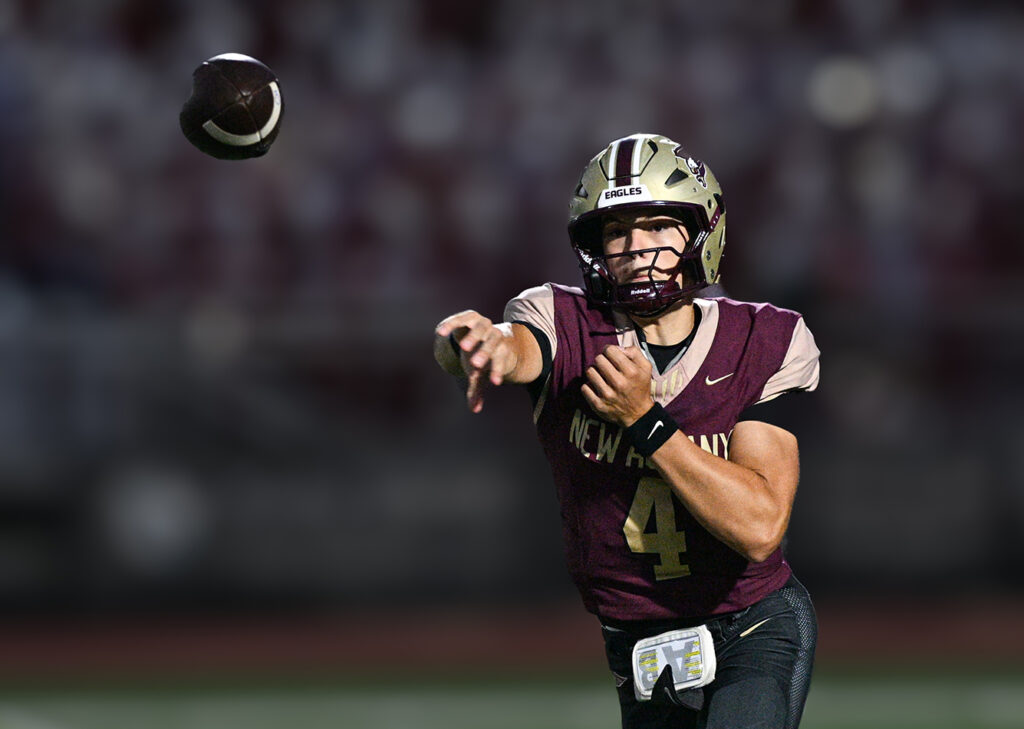 New Albany's Drew Jackson throws