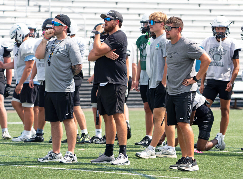 Westerville Central head coach Josh Franke at practice