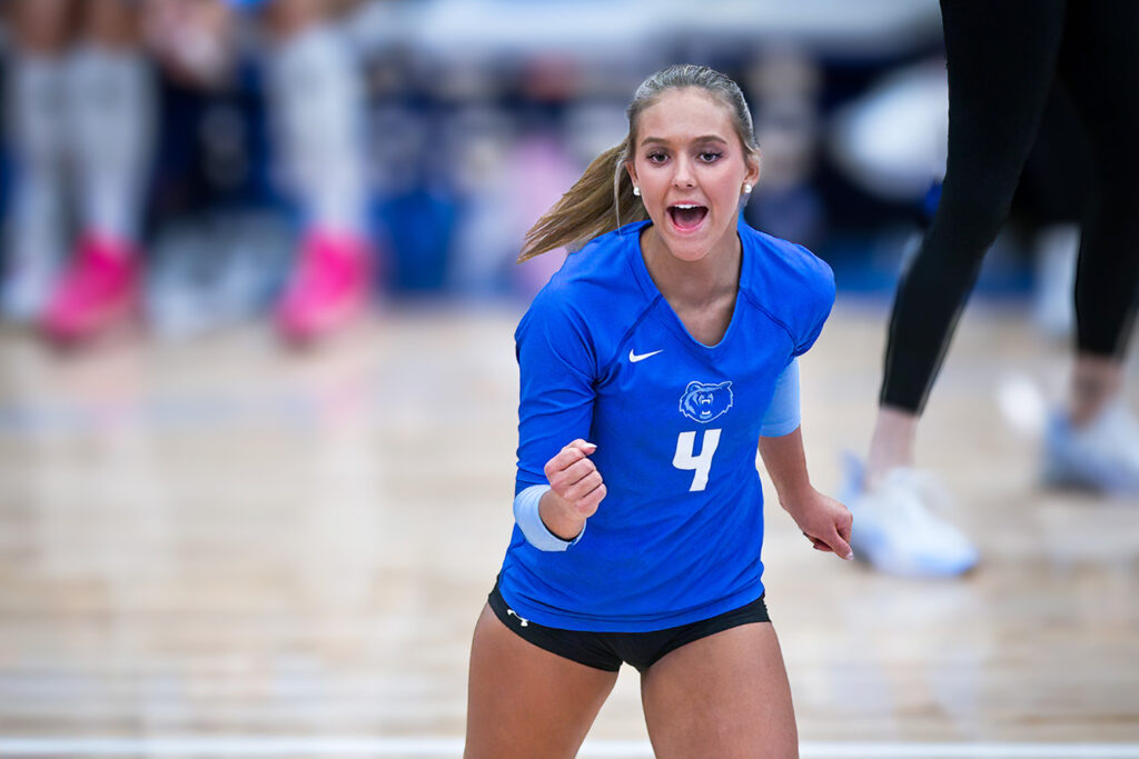 Berlin's Addison Knapke celebrates