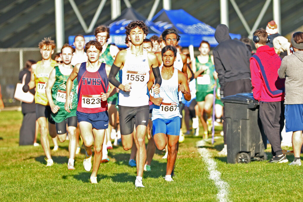 Darby's Logan Behm leads the pack