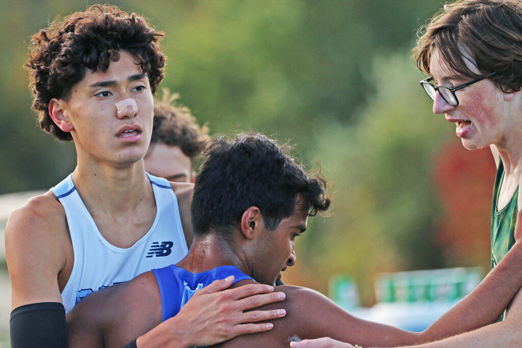 Darby's Logan Behm with race finishers