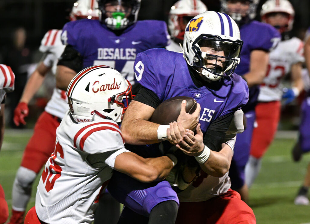 DeSales RJ Day runs ball