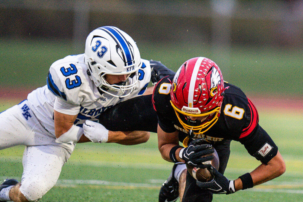 Kilbourne's Griffin Miller makes tackle