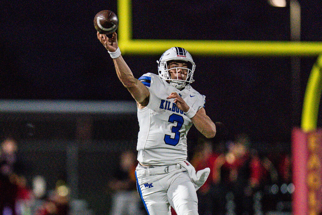 Kilbourne's Jackson Szabo throws football