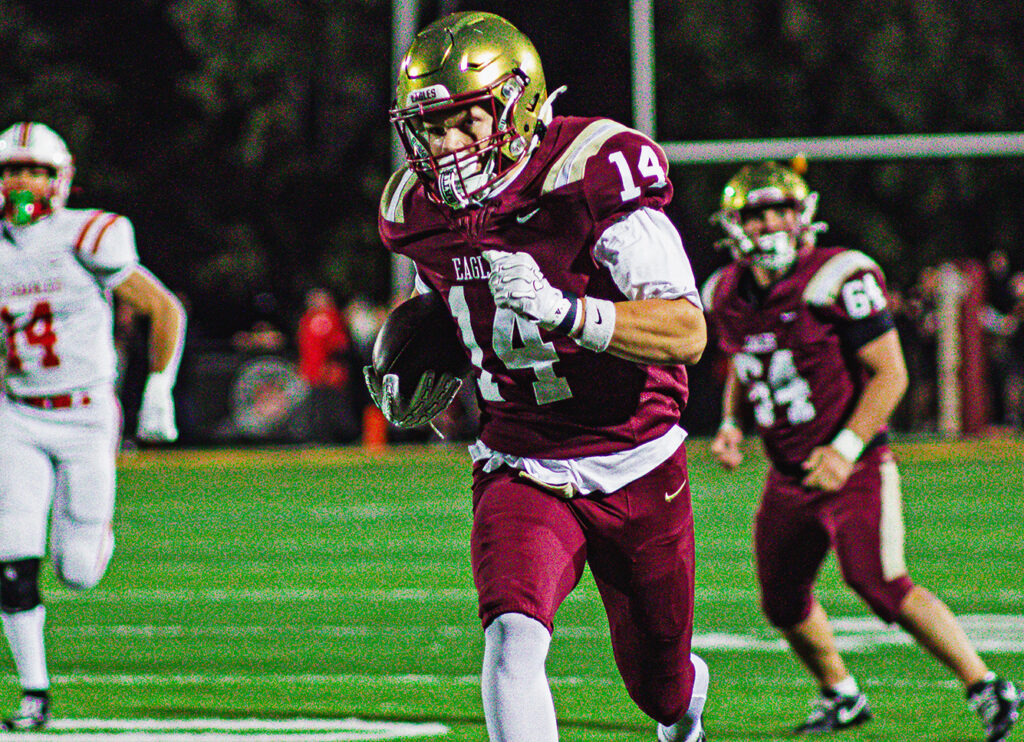 Watterson's Austin Alles runs after catch